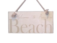 Wooden Welcome To Paradise Beach Sign 8