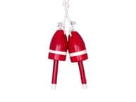 Wooden Red Maine Lobster Trap Buoy 7 - Set of 2