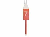 Wooden Orange Number 7 Squared Buoy 15