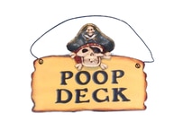 Wooden Pirate Poop Deck Sign 8