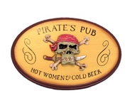 Wooden Pirates Pub Sign 10