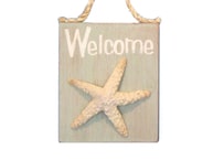 Wooden Welcome Starfish Sign 6