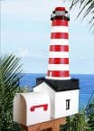 West Quoddy Solar Powered Stucco Lighthouse Mailbox 36