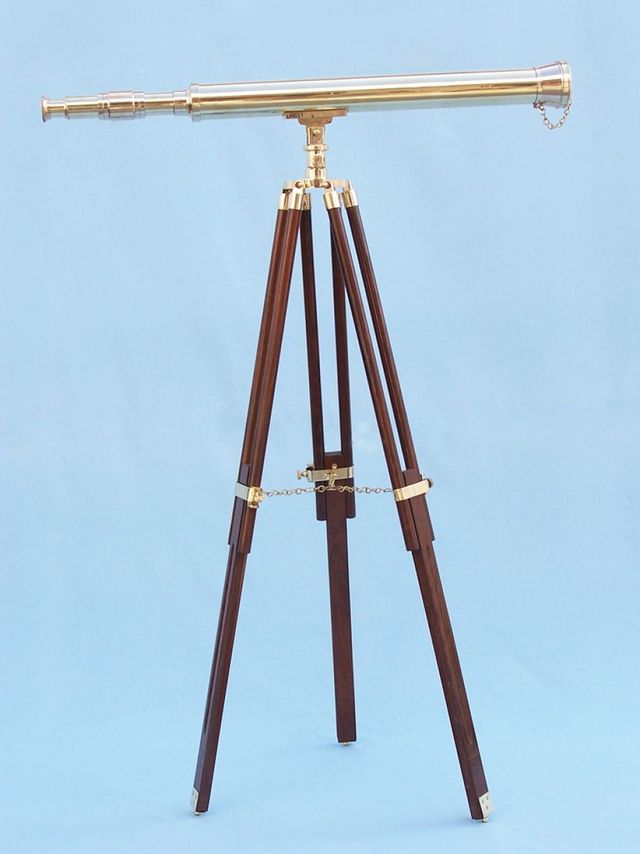 Pictures Brass Telescope on Stand 42   Brass