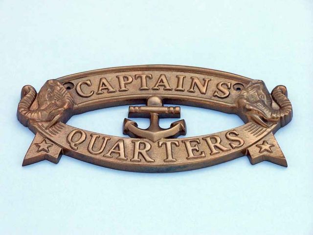 Nautical Captain's Quarters Sign- Nautical Décor, Door Signs – The