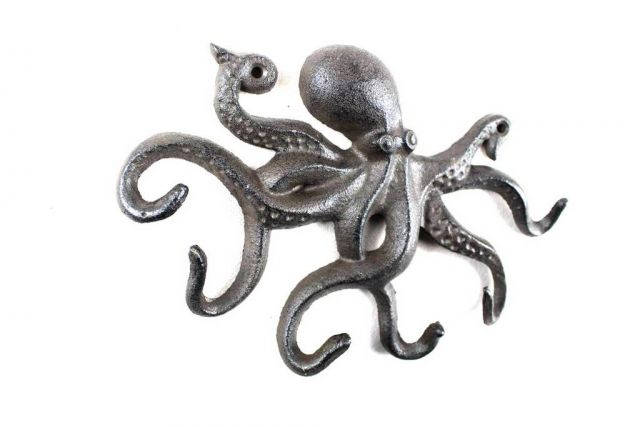 Wholesale Cast Iron Octopus Hook 11in - Hampton Nautical