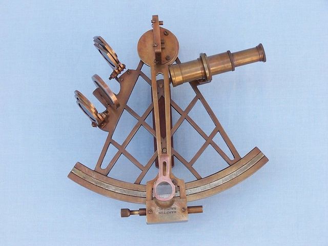 Admiral S Antique Brass Sextant 12 With Rosewood Box Nautical Decor