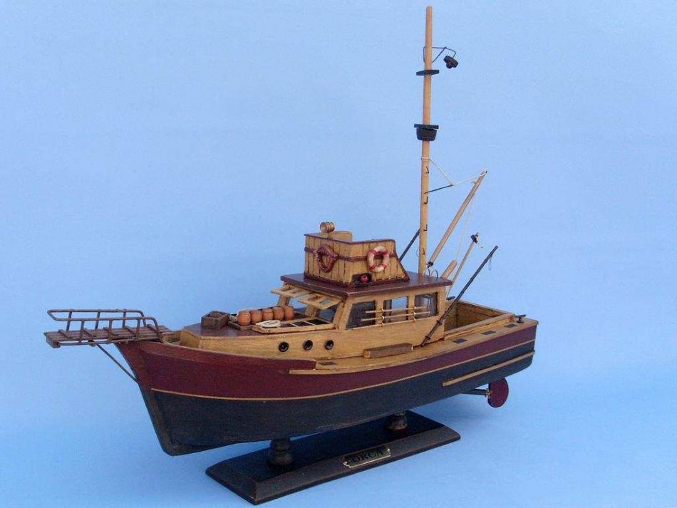 buy wooden jaws - orca model boat 20in - model ships