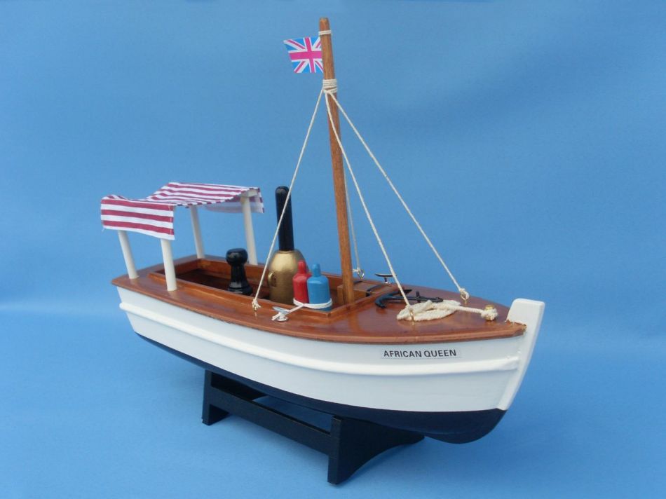 Buy Wooden African Queen Model Boat 14in - Model Ships