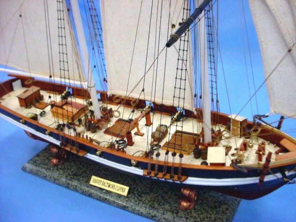 buy wooden baltimore clipper harvey tall model ship 32in
