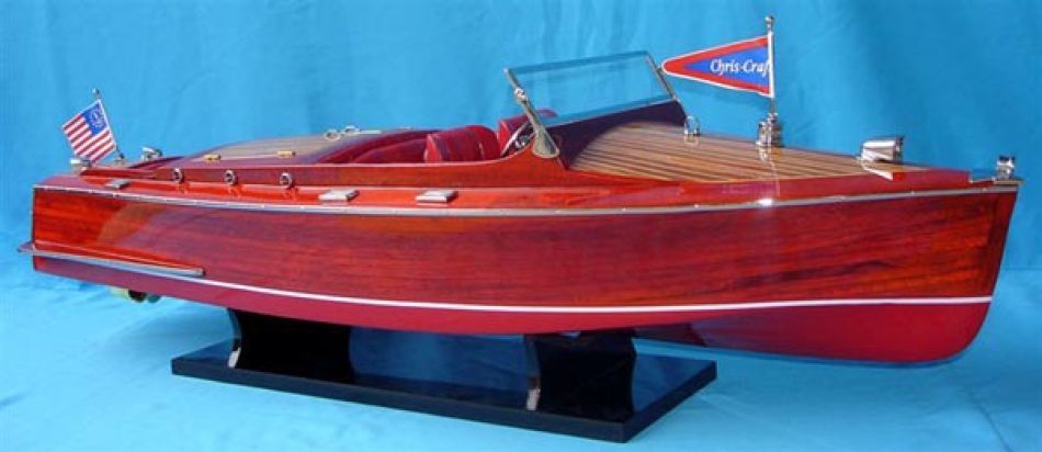 buy wooden chris craft runabout limited 33in - model ships