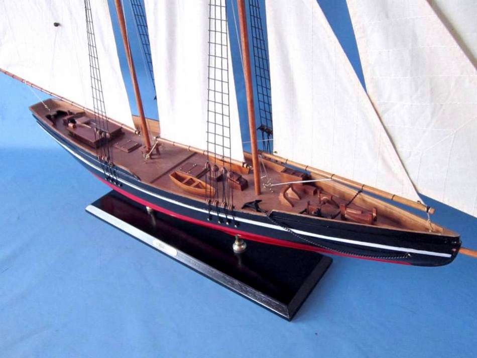 Buy Wooden Bluenose Model Sailboat Decoration 50in - Model ...