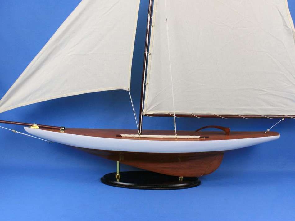 Buy Wooden Americas Cup Contender Model Sailboat 