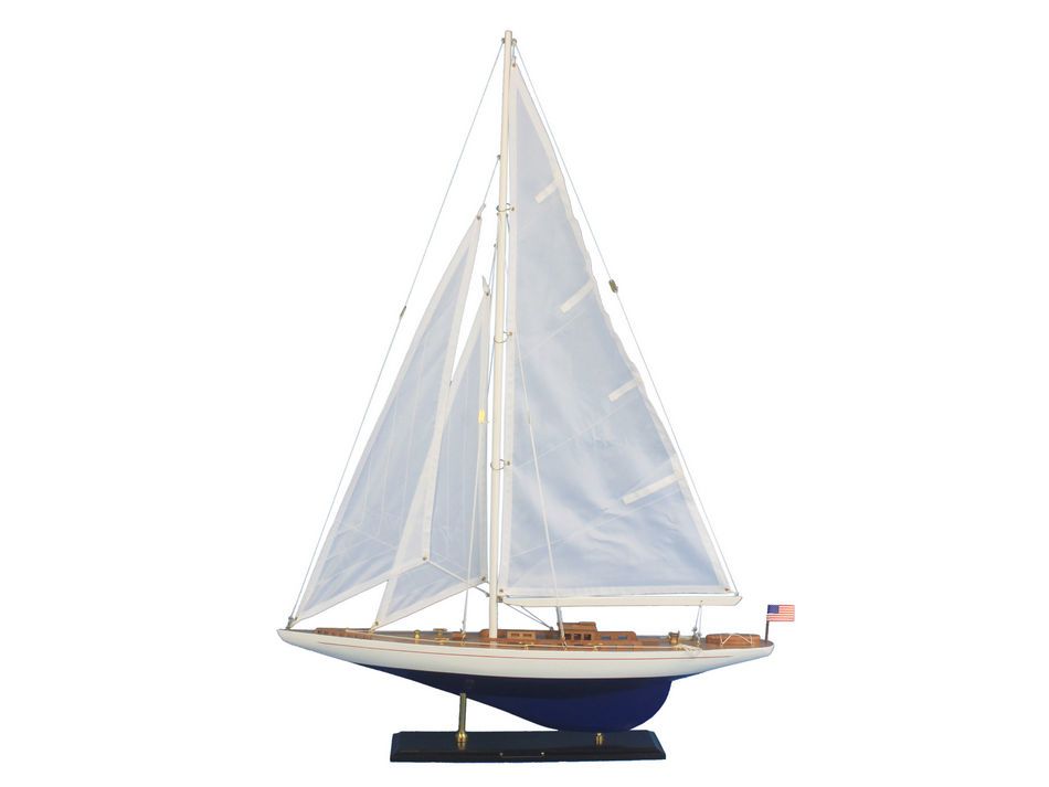 Buy Wooden Enterprise Model Sailboat Decoration 35in ...